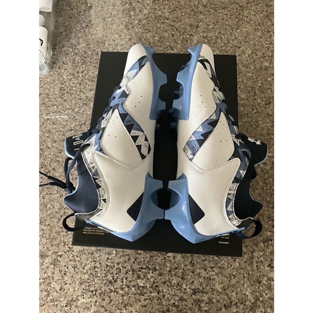Nike Jordan 7 Low Vapor Edge UNC Player Exclusive Football Cleats Mens‎ Size 12 - Picture 9 of 16